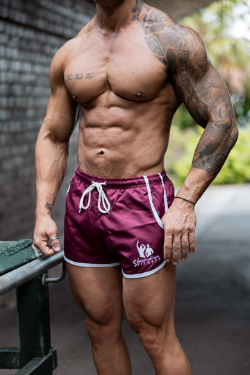 Festival shorts maroon/white