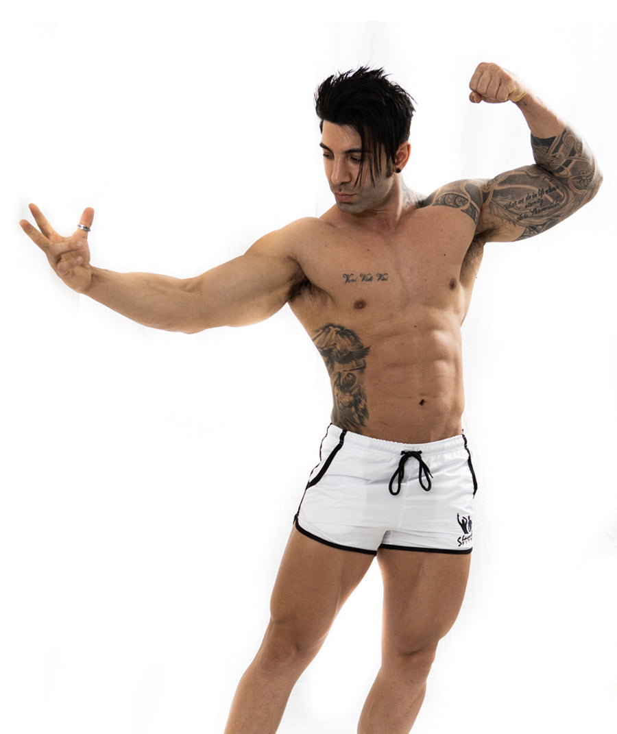 Festival Shorts - White/Black