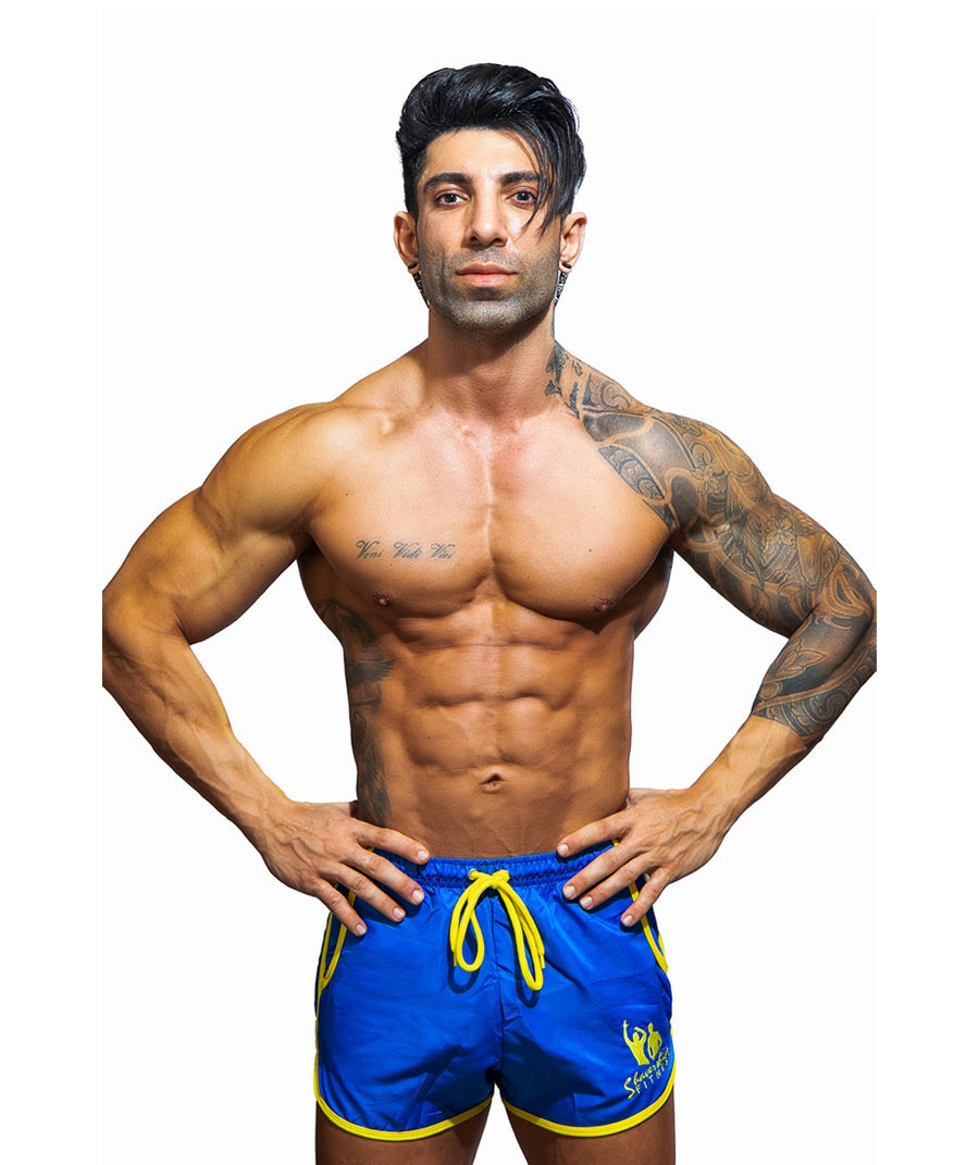 Festival Shorts - Blue/Yellow