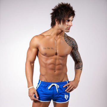 New Festival Shorts - Blue & White